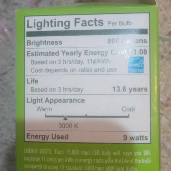 NWT Energy Saving LED Bulbs/2pks of 4each - Picture 6 of 6